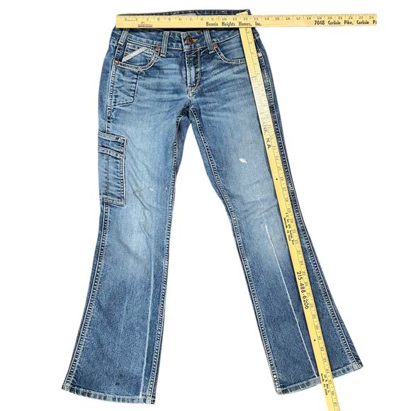 Ariat Rebar Workwear Womens 25S Mid Rise Bootcut Jeans - Picture 2 of 4